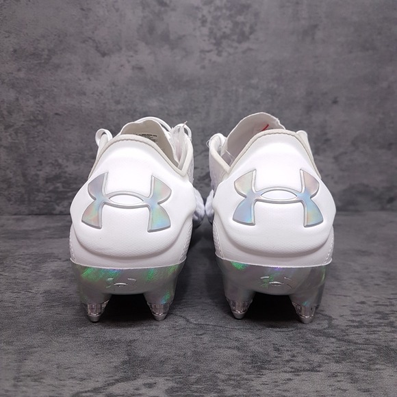 UNDER ARMOUR Magnetico Clone Pro 2.0 Hybrid Soccer Cleats Mens 10‎ White Silver